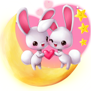 Pink Sweet Rabbit Love Theme  Icon