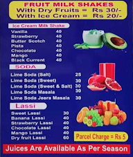 Sri Ganesh Fruits Juice Center menu 3