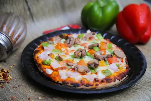 Capsicum Onion Mushroom Pizza