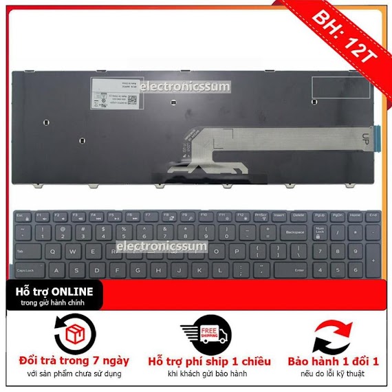 [Bh 12Th] Bàn Phím Laptop Dell Inspiron 15 , 15 3000, 15 5000 , 15 7000 Series