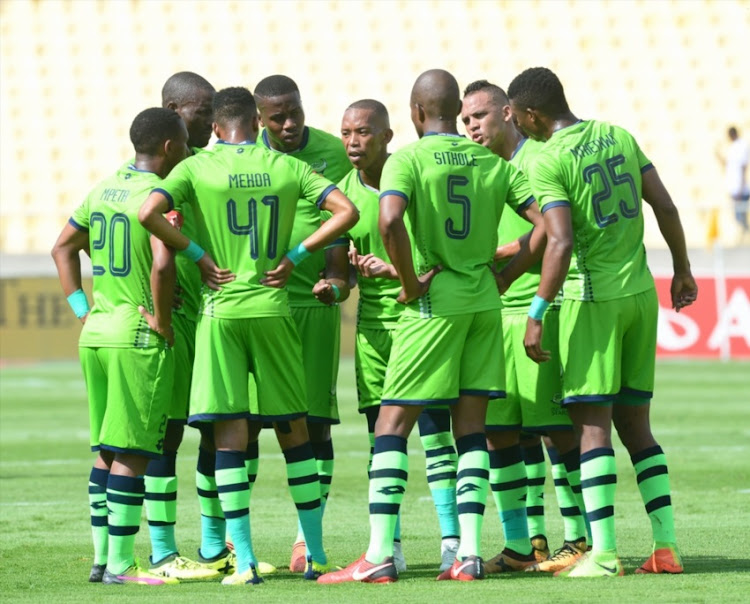 Platinum Stars during the Absa Premiership match between Platinum Stars and Orlando Pirates at Royal Bafokeng Stadium on January 27, 2018 in Rustenburg.