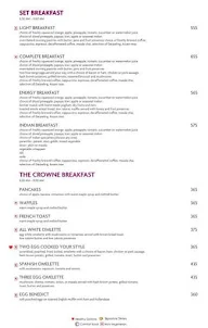 Mosaic - Crowne Plaza menu 4