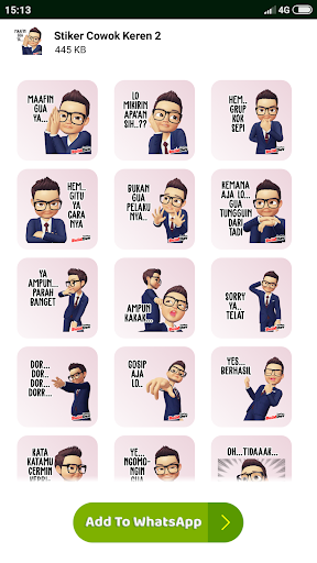 Stiker Cowok Keren WAStickerApps 2020