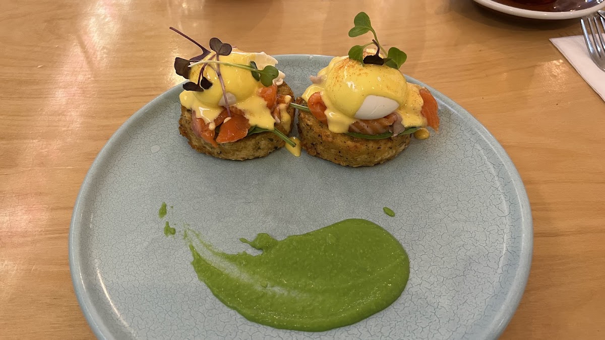 Gluten-Free Eggs Benedict at Hello Friends + Allies