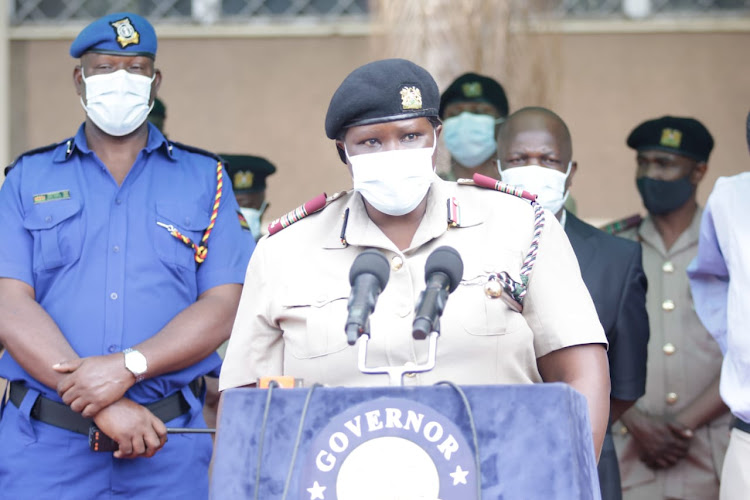 INSECURITY:Kisumu county commissioner Josephine Ouko during a press briefing.