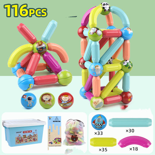 Title 6, Big Size DIY Magnetic Construction Set Early Le...