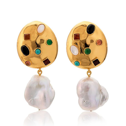 Title 2, South Korea Dongdaemun Pearl Pendant Earrings f...