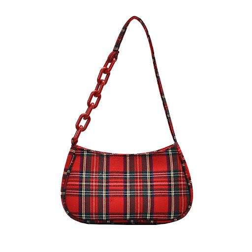 Title 3, All-Match Plaid Fairy Achsel Baguette – stilvol...