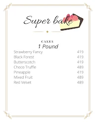 Super Bake menu 2