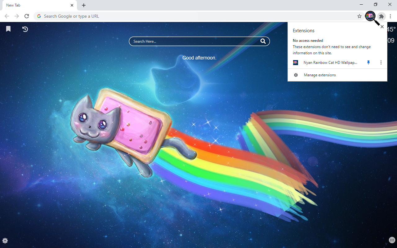 Nyan Rainbow Cat Cool Wallpapers New Tab Preview image 4