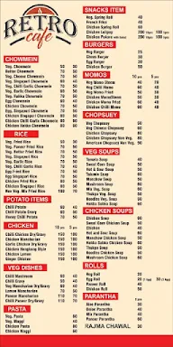 Retro Cafe menu 1