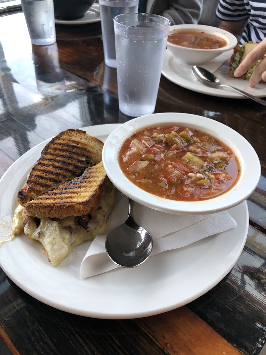 chicken panini with gumbo