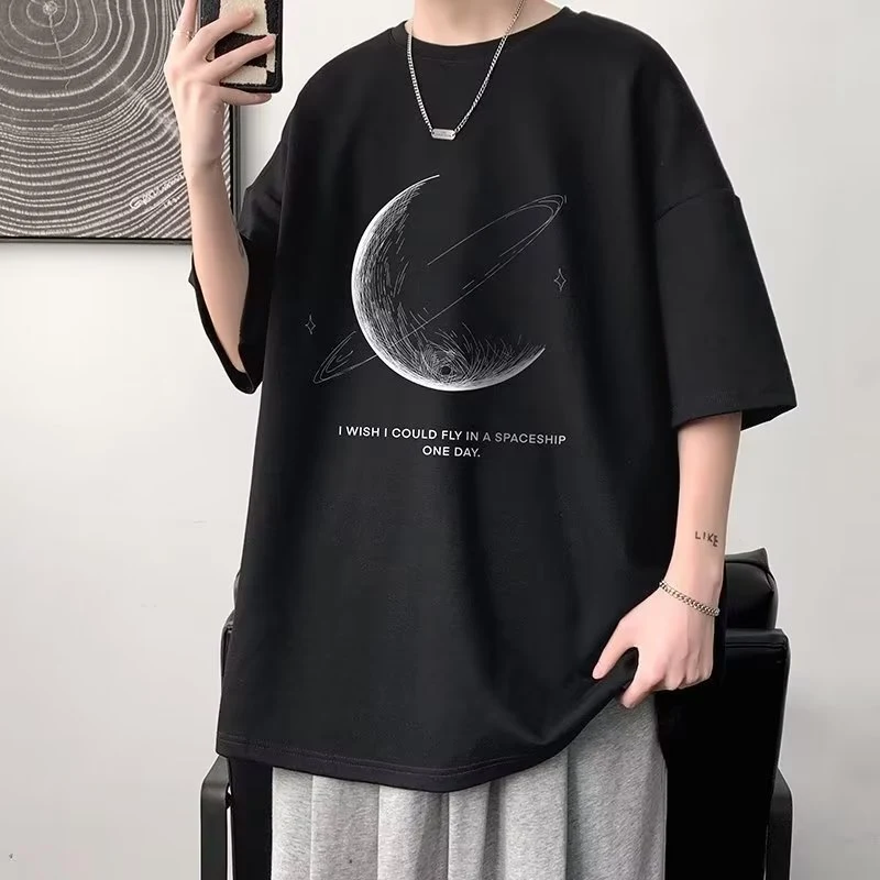 Veelzijdige losse studenten-halve mouw t-shirt Ideaal voor dagelijks gebruik en lessen Comfortabel en ademend Modieus ontwerp voor school en vrijetijdsbesteding