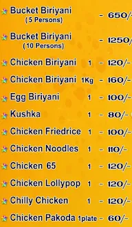 New Arcot Fathima Biriyani menu 3