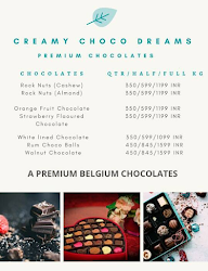 Creamy Choco Dreams menu 1