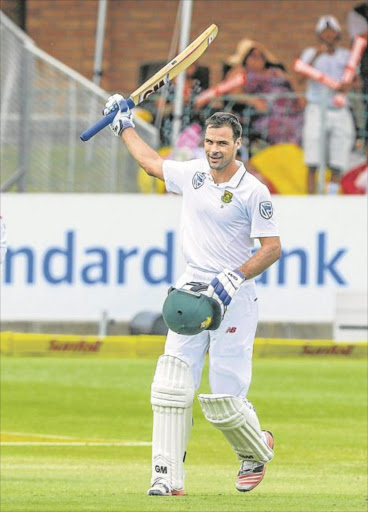 CENTURION: Stephen Cook of South Africa celebrates his century during day three of the first Test against Sri Lanka played at St George’s Park in Port Elizabeth on Wednesday. The Proteas comfortably won the match by 206 runs Picture: GALLO IMAGES