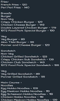1972 FOOD PARK menu 6