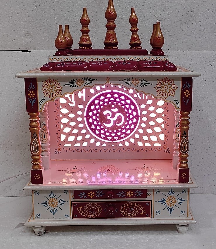 Handmade Wooden Pooja Mantap /Mandir