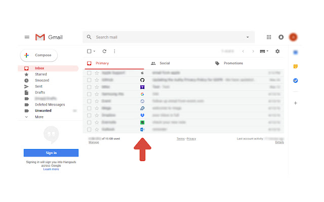 Sender Icons for Gmail™ chrome extension