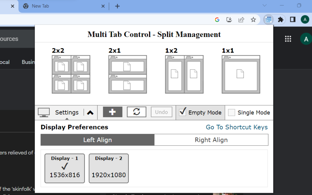 Tab Resizing & Split Screen Management Preview image 1