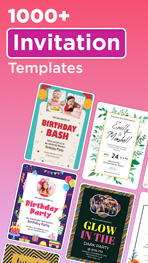 Screenshot Invitation maker & Card Design