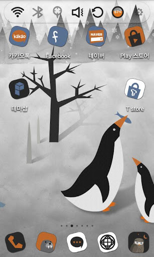 Cute Penguins Launcher Theme