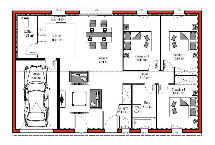  Vente Terrain + Maison - Terrain : 539m² - Maison : 88m² à Soustons (40140) 