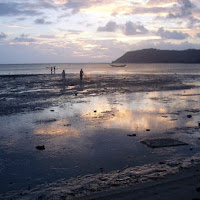 Mare sotto le luci del tramonto di 