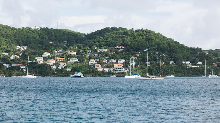 The coastline of Grenada, seen during a shore excursion on Silver Spirit. 