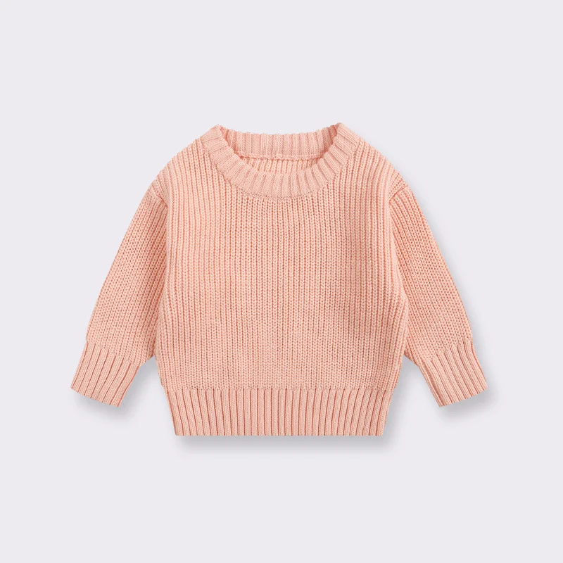 Effen Kleur Ronde Hals Basis Gebreide Trui voor Meisjes Comfortabel en Veelzijdig Essentieel voor Dagelijks Gebruik Verkrijgbaar in Verschillende Kleuren