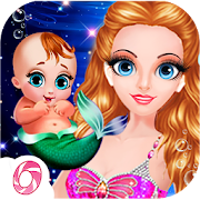 Mermaid Mommy’s Cute Baby  Icon