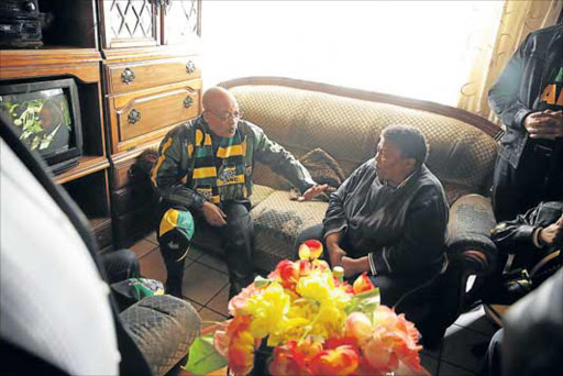 NOT IMPRESSED: Caption: Jacob Zuma’s visit to 64-year-old Sheila Samente’s home in Duncan Village yesterday didn’t go as planned Picture: MARK ANDREWS