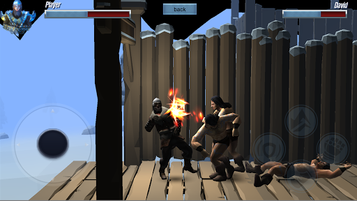 viking warrior fighting street