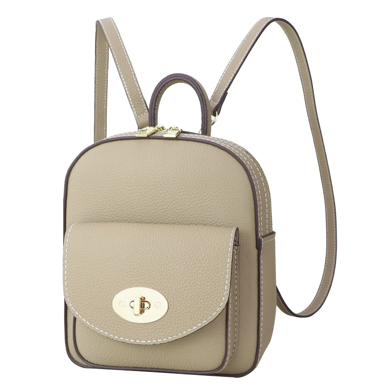 Mochila feminina de moda, artesanal, em couro genuíno, feita à mão, elegante e resistente, perfeita para uso diário e viagens.