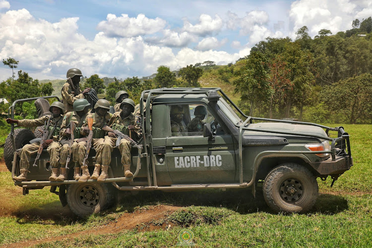 Kenyan troops in Tongo, DRC on April 14, 2023