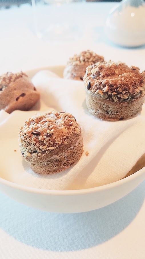 Crispy Grains, Bread with Old Grains, and Bread with Seeds at Geranium, a three Michelin star restaurant in Copenhagen