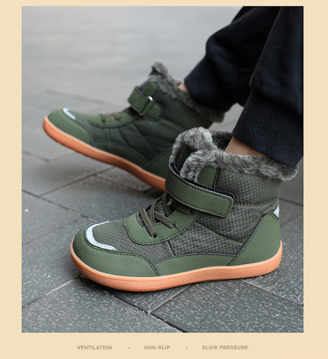 Title 7, Childrens High-Top Shoes with Velvet Thick Wid...