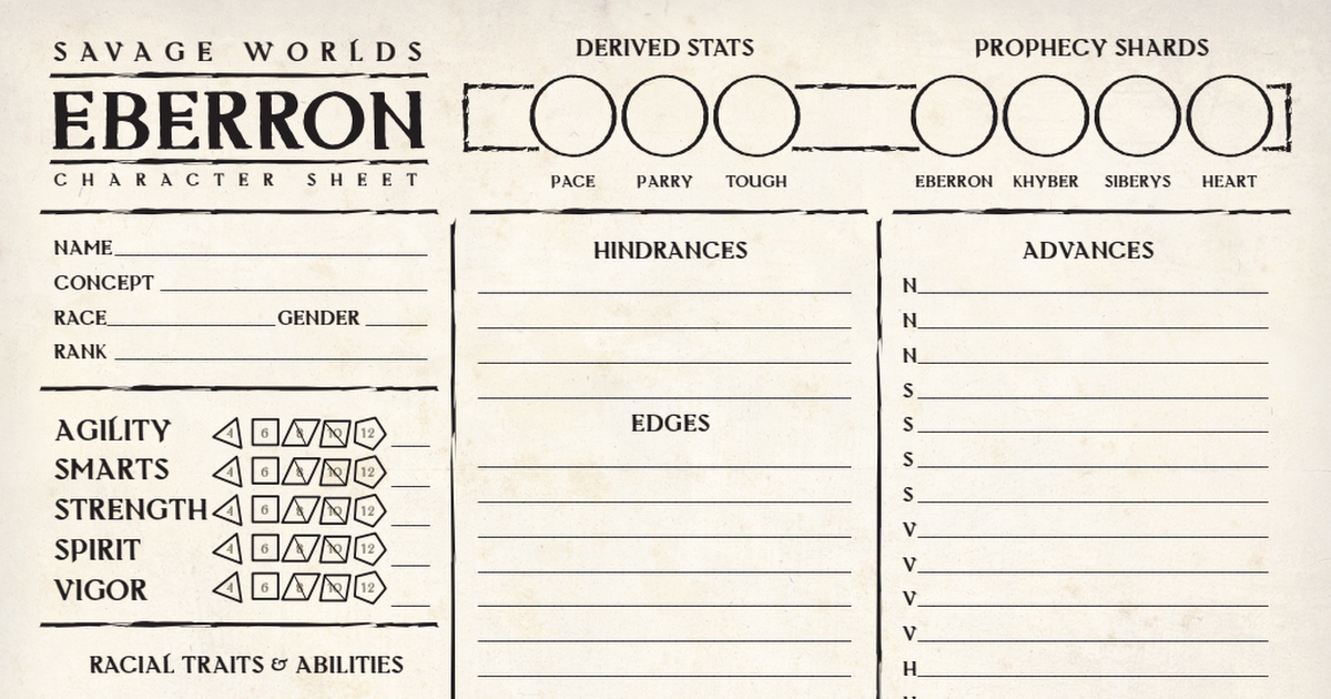 Swade One Sheet Conversion Chart