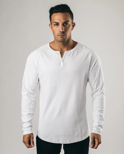 Title 6, Buttoned Long Sleeve Sports T-shirt Bottoming S...