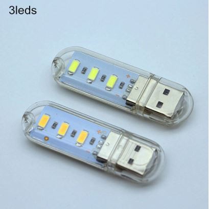 Đèn Mini Cắm Cổng Usb 3 Bóng Led Siêu Sáng Tiện Dụng