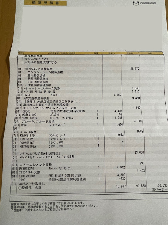 CX-8の湘南マツダ・車検準備に関するカスタム事例の投稿画像1枚目