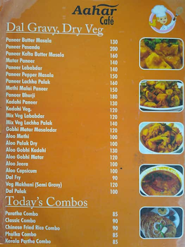 Aahar Cafe menu 