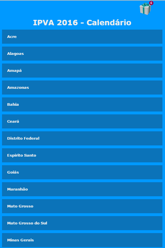 IPVA 2016 - Todos os Estados Screen 3