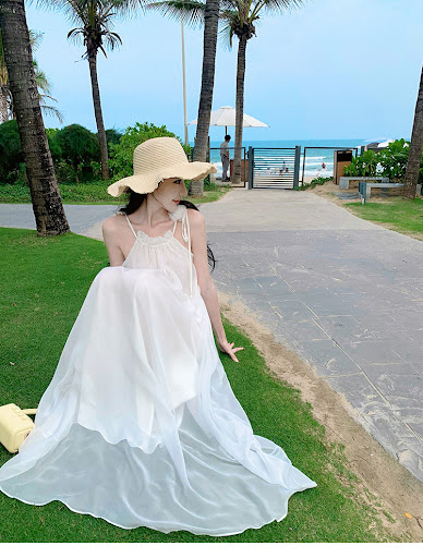 Title 15, French Tea Break Beach Dress For Seaside Holiday