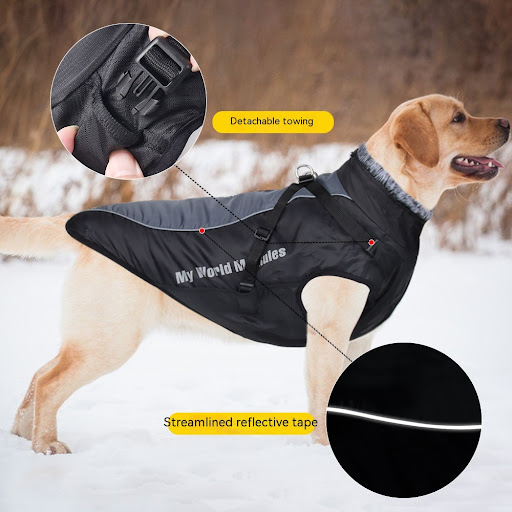 Title 2, Autumn and Winter Pet Warm Reflective Padded Co...