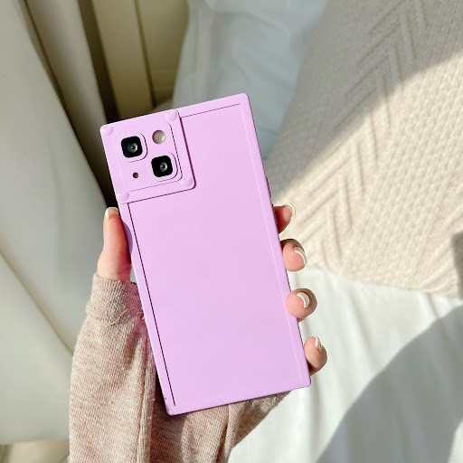 Title 4, Simple Solid Color Square Phone Case New Niche ...