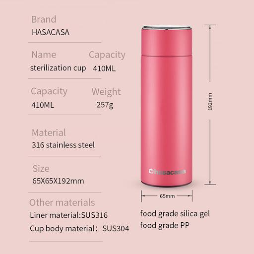 Title 3, Stainless Steel Vacuum Flask with Touch Sterili...
