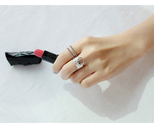 Title 6, Minimalist Glossy Ring Opening S925 Sterling Si...