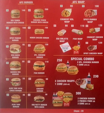 AFC menu 