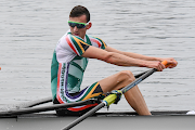 John Smith, seen here at the 2016 Rio Olympics, helped qualify the men's pair boat for Paris 2024. 